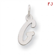 Sterling Silver Small Initial G Charm