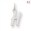 Sterling Silver Small Initial H Charm