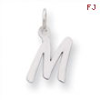 Sterling Silver Small Initial M Charm