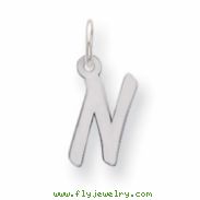 Sterling Silver Small Initial N Charm