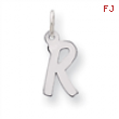 Sterling Silver Small Initial R Charm