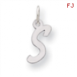 Sterling Silver Small Initial S Charm