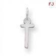 Sterling Silver Small Slanted Block Initial T Charm