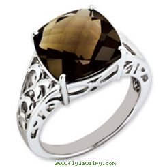 Sterling Silver Smokey Quartz Ring