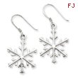 Sterling Silver Snowflake Dangle Earrings