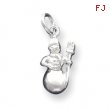 Sterling Silver Snowman Charm