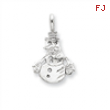 Sterling Silver Snowman Charm