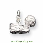 Sterling Silver Soccer Ball & Shoe Charm