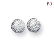 Sterling Silver Solid Polished Etched Ball Earrings