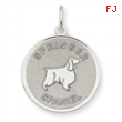 Sterling Silver Springer Spaniel Disc Charm