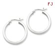 Sterling Silver Square Tube Hoop Earrings