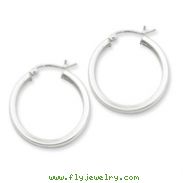 Sterling Silver Square Tube Hoop Earrings