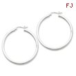 Sterling Silver Square Tube Hoop Earrings