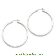Sterling Silver Square Tube Hoop Earrings
