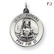 Sterling Silver St. Barbara Medal