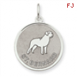 Sterling Silver St. Bernard Disc Charm