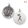 Sterling Silver St. Christopher Basketball Medal