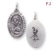 Sterling Silver St. Christopher Medal, Hockey Charm