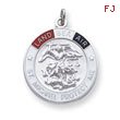 Sterling Silver St. Michael Enameled Medal