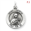 Sterling Silver St. Theresa Medal