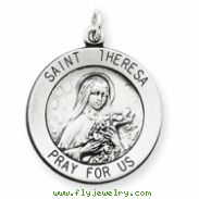 Sterling Silver St. Theresa Medal