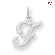 Sterling Silver Stamped Initial F