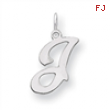 Sterling Silver Stamped Initial J