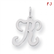 Sterling Silver Stamped Initial K