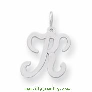 Sterling Silver Stamped Initial K