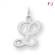 Sterling Silver Stamped Initial L