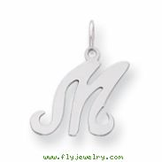 Sterling Silver Stamped Initial M