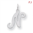 Sterling Silver Stamped Initial N