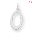 Sterling Silver Stamped Initial O