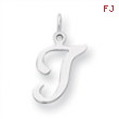 Sterling Silver Stamped Initial T