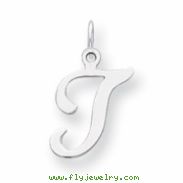 Sterling Silver Stamped Initial T