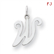 Sterling Silver Stamped Initial W