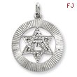 Sterling Silver Star of David Disc Charm