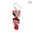 Sterling Silver Strawberry, Cherry Quartz, Garnet, Red Jasper Earrings