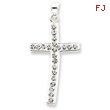 Sterling Silver Swarovski Crystal Cross Pendant