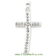 Sterling Silver Swarovski Crystal Cross Pendant