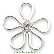 Sterling Silver Swarovski Crystal Flower Pendant