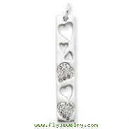 Sterling Silver Swarovski Crystal Heart Pendant