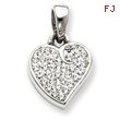 Sterling Silver Swarovski Crystal Heart Pendant