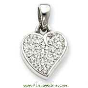 Sterling Silver Swarovski Crystal Heart Pendant