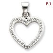 Sterling Silver Swarovski Crystal Heart Pendant