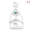 Sterling Silver Swarovski Crystal Nativity Charm