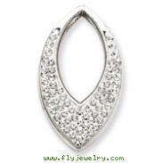 Sterling Silver Swarovski Crystal Oval Pendant