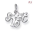 Sterling Silver Sweet 16 Charm