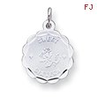 Sterling Silver Sweet Sixteen Disc Charm