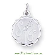 Sterling Silver Sweet Sixteen Disc Charm